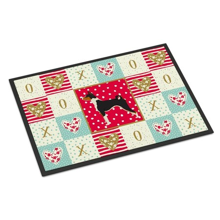 Carolines Treasures 24 x 36 in. Basenji Love Indoor or Outdoor Mat CK5907JMAT